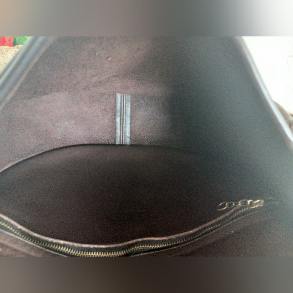 Coach Large Plaza Bag, Pre-1994, Mahogany Brown, Late 1980's - Picture 9 of 16